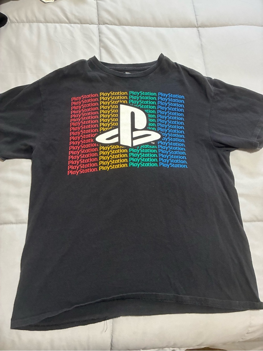 Sony Black T-Shirt with Multicolor PlayStation Logo